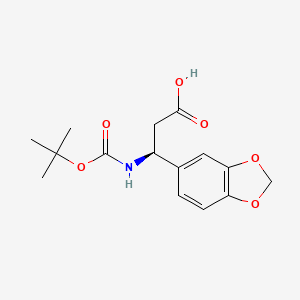 (S)-3-(benzo[d][1,3]dioxol-5-yl)-3-((tert-butoxycarbonyl)amino)propanoic acid