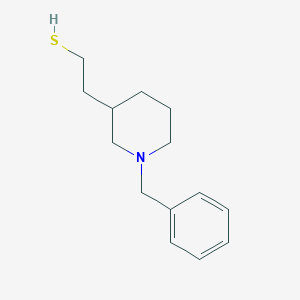 molecular formula C14H21NS B13521453 2-(1-Benzylpiperidin-3-yl)ethanethiol 