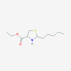 Ethyl 2-pentyl-1,3-thiazolidine-4-carboxylate