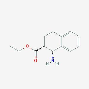 molecular formula C13H17NO2 B13521486 Ethyl (1R,2R)-1-amino-1,2,3,4-tetrahydronaphthalene-2-carboxylate 