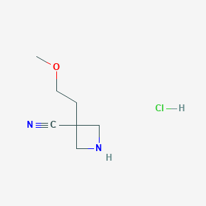 3-(2-Methoxyethyl)azetidine-3-carbonitrilehydrochloride