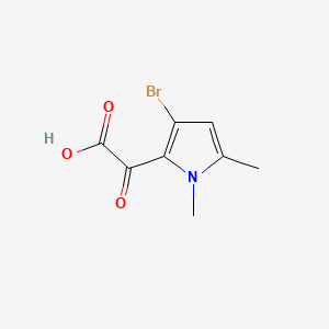 molecular formula C8H8BrNO3 B13521514 2-(3-bromo-1,5-dimethyl-1H-pyrrol-2-yl)-2-oxoaceticacid 