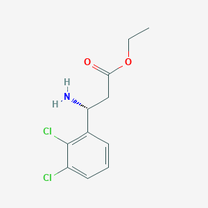 molecular formula C11H13Cl2NO2 B13521542 ethyl (3R)-3-amino-3-(2,3-dichlorophenyl)propanoate CAS No. 1292189-27-5