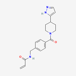 N-(4-(4-(1H-Pyrazol-3-yl)piperidine-1-carbonyl)benzyl)acrylamide