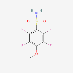 molecular formula C7H5F4NO3S B13521545 2,3,5,6-Tetrafluoro-4-methoxybenzenesulfonamide 