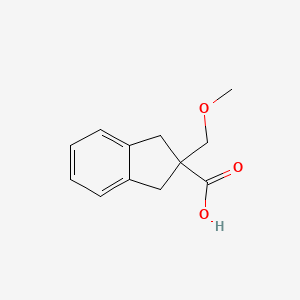 molecular formula C12H14O3 B13521550 2-(methoxymethyl)-2,3-dihydro-1H-indene-2-carboxylicacid 