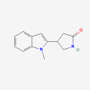 molecular formula C13H14N2O B13521551 4-(1-Methyl-1H-indol-2-yl)pyrrolidin-2-one CAS No. 88221-19-6