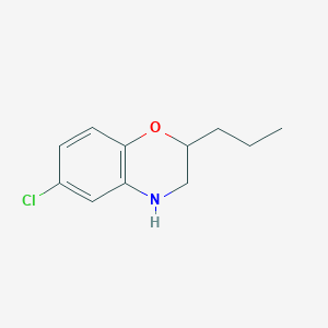 molecular formula C11H14ClNO B13521556 6-chloro-2-propyl-3,4-dihydro-2H-1,4-benzoxazine 