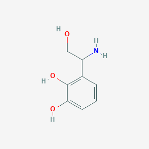 molecular formula C8H11NO3 B13521597 3-(1-Amino-2-hydroxyethyl)benzene-1,2-diol 