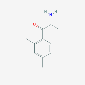 molecular formula C11H15NO B13521611 2-Amino-1-(2,4-dimethylphenyl)propan-1-one 