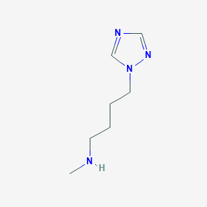 molecular formula C7H14N4 B13521627 n-Methyl-4-(1h-1,2,4-triazol-1-yl)butan-1-amine 