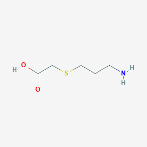 molecular formula C5H11NO2S B13521635 ((3-Aminopropyl)thio)acetic acid 