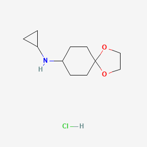 molecular formula C11H20ClNO2 B13521638 N-cyclopropyl-1,4-dioxaspiro[4.5]decan-8-amine hydrochloride 