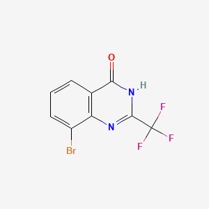 molecular formula C9H4BrF3N2O B13521648 8-Bromo-2-(trifluoromethyl)-3,4-dihydroquinazolin-4-one 