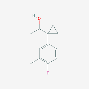 1-[1-(4-Fluoro-3-methylphenyl)cyclopropyl]ethan-1-ol