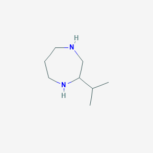 molecular formula C8H18N2 B13521685 2-Isopropyl-1,4-diazepane 