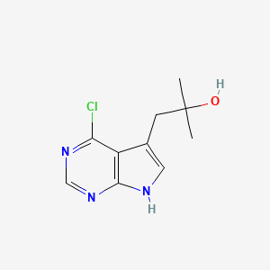 molecular formula C10H12ClN3O B13521728 4-Chloro-alpha,alpha-dimethyl-7h-pyrrolo[2,3-d]pyrimidine-5-ethanol 