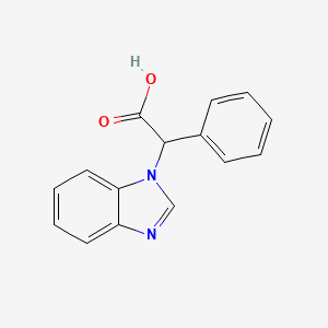 molecular formula C15H12N2O2 B13521732 2-(1H-1,3-Benzodiazol-1-YL)-2-phenylacetic acid 