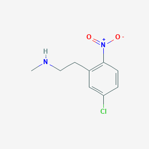 molecular formula C9H11ClN2O2 B13521755 2-(5-Chloro-2-nitrophenyl)-N-methylethan-1-amine 