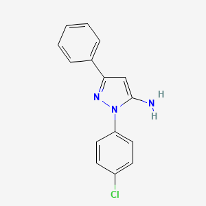 molecular formula C15H12ClN3 B1352176 1-(4-Chlorophenyl)-3-phenyl-1H-pyrazol-5-ylamine CAS No. 72411-49-5