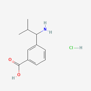 molecular formula C11H16ClNO2 B13521768 3-(1-Amino-2-methylpropyl)benzoic acid hydrochloride 