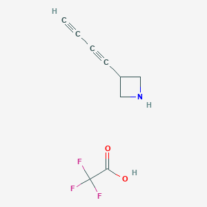 molecular formula C9H8F3NO2 B13521785 3-(Buta-1,3-diyn-1-yl)azetidine,trifluoroaceticacid 