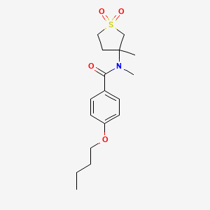 molecular formula C17H25NO4S B13521793 4-butoxy-N-methyl-N-(3-methyl-1,1-dioxo-1lambda6-thiolan-3-yl)benzamide 