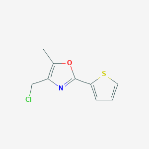 molecular formula C9H8ClNOS B1352180 4-(Chloromethyl)-5-methyl-2-(thiophen-2-yl)-1,3-oxazole CAS No. 202595-63-9