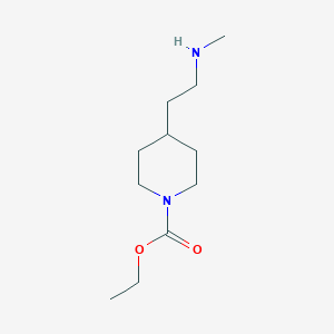 molecular formula C11H22N2O2 B13521804 Ethyl 4-(2-(methylamino)ethyl)piperidine-1-carboxylate 