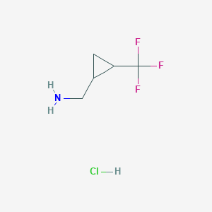 molecular formula C5H9ClF3N B13521813 (2-(Trifluoromethyl)cyclopropyl)methanamine hydrochloride 