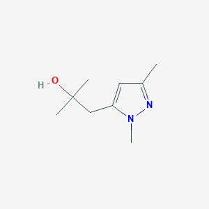 molecular formula C9H16N2O B13521825 1-(1,3-dimethyl-1H-pyrazol-5-yl)-2-methylpropan-2-ol 