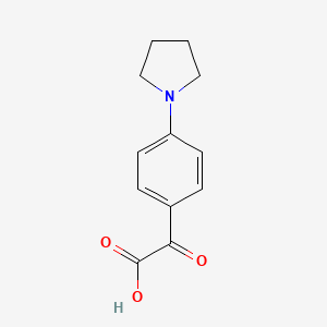 molecular formula C12H13NO3 B13521829 2-Oxo-2-[4-(pyrrolidin-1-yl)phenyl]acetic acid 