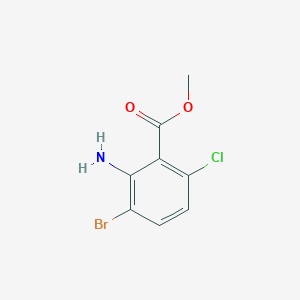 molecular formula C8H7BrClNO2 B13521830 Methyl 2-amino-3-bromo-6-chlorobenzoate 