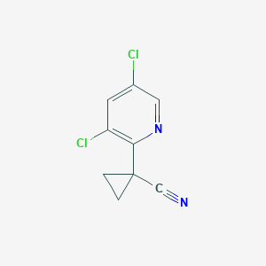 molecular formula C9H6Cl2N2 B13521835 1-(3,5-Dichloropyridin-2-yl)cyclopropane-1-carbonitrile 