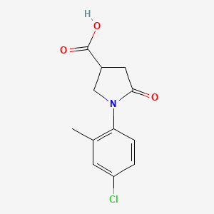 molecular formula C12H12ClNO3 B1352184 1-(4-Chloro-2-methylphenyl)-5-oxopyrrolidine-3-carboxylic acid CAS No. 63674-79-3