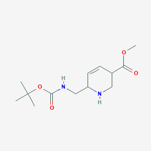 molecular formula C13H22N2O4 B13521867 Methyl6-({[(tert-butoxy)carbonyl]amino}methyl)-1,2,3,6-tetrahydropyridine-3-carboxylate CAS No. 1706440-32-5