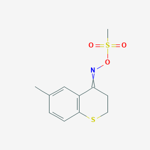 molecular formula C11H13NO3S2 B1352187 N-(6-methyl-2,3-dihydro-4H-thiochromen-4-yliden)-N-[(methylsulfonyl)oxy]amine 