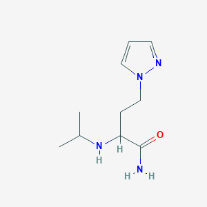 molecular formula C10H18N4O B13521872 2-(Isopropylamino)-4-(1h-pyrazol-1-yl)butanamide 