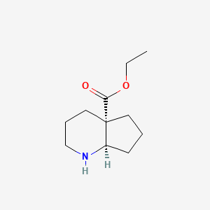 rac-ethyl (4aR,7aS)-octahydro-1H-cyclopenta[b]pyridine-4a-carboxylate