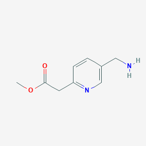 molecular formula C9H12N2O2 B13521899 Methyl 2-(5-(aminomethyl)pyridin-2-yl)acetate 