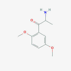 molecular formula C11H15NO3 B13521904 2-Amino-1-(2,5-dimethoxyphenyl)propan-1-one 