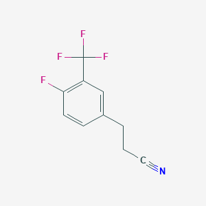 3-[4-Fluoro-3-(trifluoromethyl)phenyl]propanenitrile