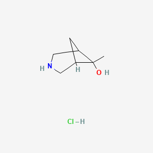 molecular formula C7H14ClNO B13521930 6-Methyl-3-azabicyclo[3.1.1]heptan-6-ol hydrochloride 