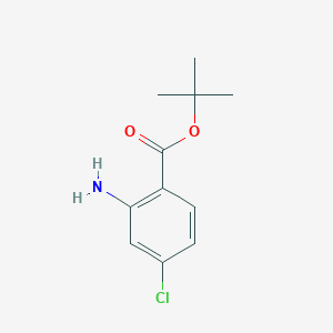 molecular formula C11H14ClNO2 B13521959 Tert-butyl 2-amino-4-chlorobenzoate 