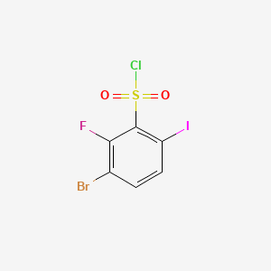 3-Bromo-2-fluoro-6-iodobenzene-1-sulfonylchloride