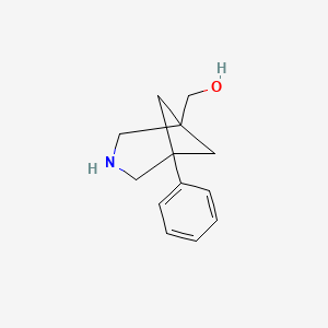 molecular formula C13H17NO B13521979 {5-Phenyl-3-azabicyclo[3.1.1]heptan-1-yl}methanol 