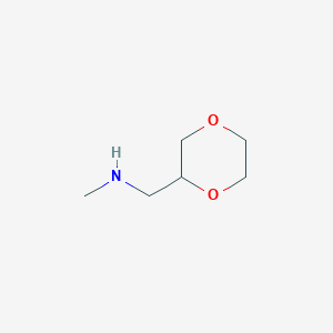 molecular formula C6H13NO2 B1352199 1-(1,4-dioxan-2-yl)-N-methylmethanamine CAS No. 264254-04-8