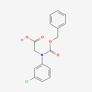 molecular formula C16H14ClNO4 B13522014 N-((Benzyloxy)carbonyl)-N-(3-chlorophenyl)glycine 