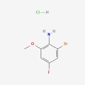 molecular formula C7H8BrClFNO B13522025 2-Bromo-4-fluoro-6-methoxyaniline hydrochloride 