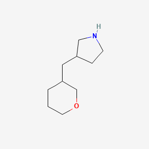 molecular formula C10H19NO B13522061 3-((Tetrahydro-2h-pyran-3-yl)methyl)pyrrolidine 